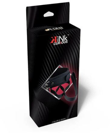 KINK CURIOUS COLLAR & LEASH SET BLACK-1
