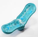 Tenga Flip Orb Ocean Blue Stroker showcasing its wavy ribs and pressure-responsive design for immersive pleasure.