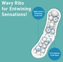 Tenga Flip Orb Ocean Blue Stroker with wavy ribs for dynamic and engaging sensations.