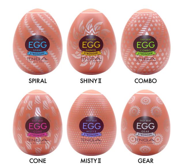 Tenga Egg Hard Gel Package features various designs and textures for enhanced pleasure and stimulation.