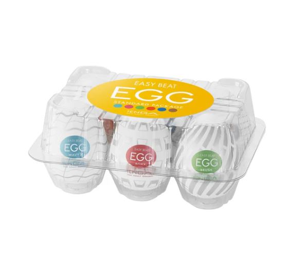 Tenga Egg Variety Pack Standard featuring multiple textured EGGs in a compact packaging for versatile pleasure.