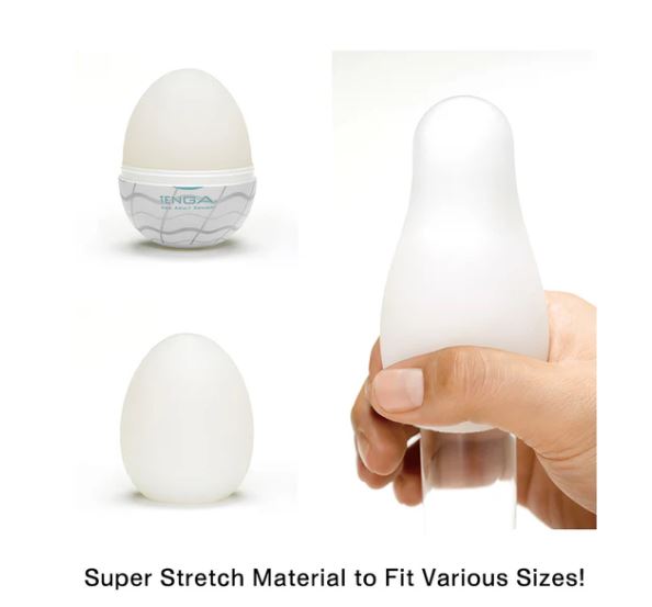Tenga Egg Variety Pack Standard showcasing super stretch material to fit various sizes.