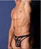 LOVE STAR THONG W/ RING BLACK L/XL-0