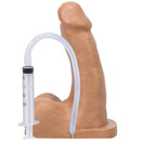 Pop N' Play By Tantus Squirting Packer Honey with PT3 system and syringe for versatile play.