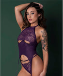 BASQUE & SPLIT PANTY PLUM L/XL-0