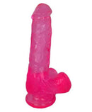 Real Skin 7 inches Dildo Pink showing a realistic and flexible design for targeted stimulation.