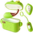 Play With Me Blooming Bliss Green mini vibrating wand and remote-control egg set with USB-C charging case.