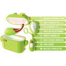 Blooming Bliss Green vibrator set with mini wand, remote-control egg, USB-C charging case, wireless, body safe, and travel-friendly features.