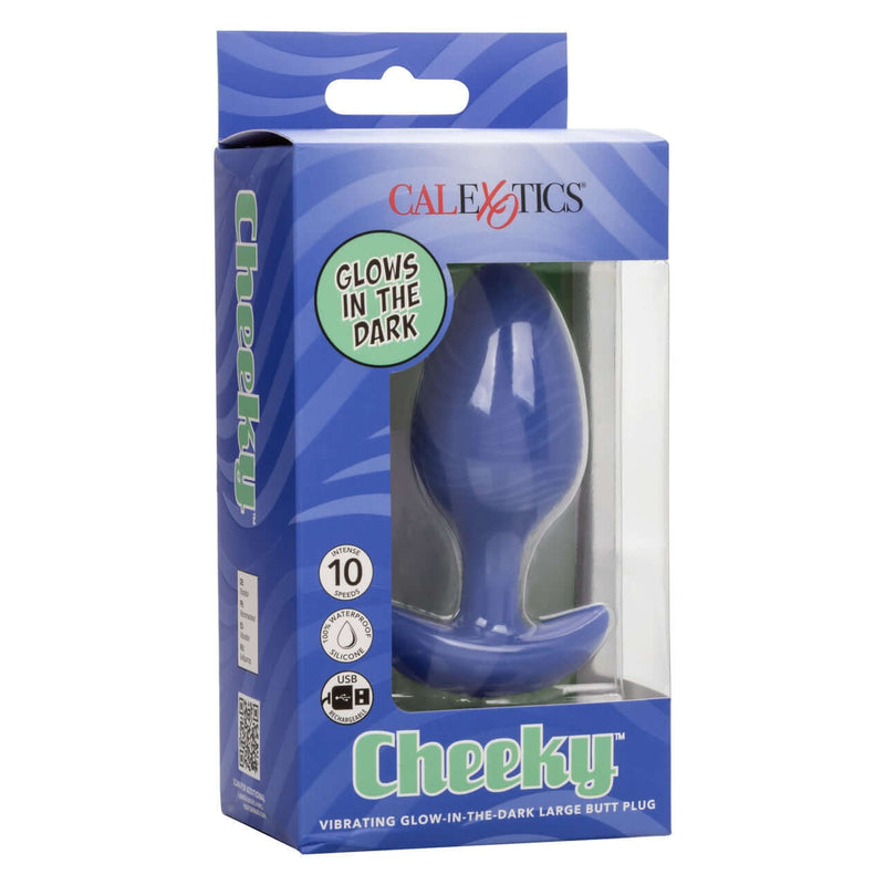 CHEEKY VIBRATING GLOW-IN-THE- DARK LARGE BUTT PLUG-3