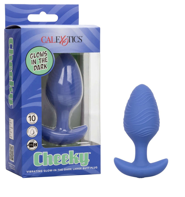 CHEEKY VIBRATING GLOW-IN-THE- DARK LARGE BUTT PLUG-2