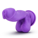 Ruse Juicy 6.5 Inch Silicone Suction Cup Dildo Purple in a vivid shade with realistic contours and pronounced head for pleasure.