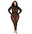 GLOVED BODYSTOCKING BLACK Q/S-1