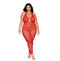 RHINESTONE BODYSTOCKING POINSETTIA Q/S-1
