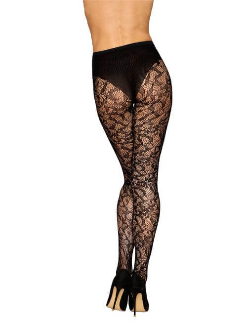 LACE PANTYHOSE BLACK O/S-1