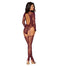 TEDDY BODYSTOCKING CHERRY LACQUER O/S-1