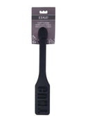 Edge CUNT Silicone Paddle Black with a flexible head for varied impact sensations and bold design.