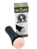 Quickies Tap That Ass Masturbator in packaging, showcasing compact design and skin-like texture for enhanced pleasure.