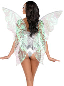 Leg Avenue Strapless Fairy Wings One Size Clear showcasing iridescent wings on a performer at a costume event.