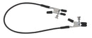 Spartacus Blackline Adjustable Nipple Clamps with rubber tips and connecting cord for adjustable pleasure.