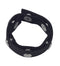 Spartacus Black Leather Adjustable Cock Ring with Snaps for Custom Fit