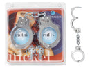 Spartacus nickel handcuffs packaging with keys, silver bondage gear for intimate play and fantasy exploration