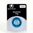 Spartacus Elastomer C Ring Relaxed Fit in blue packaging, stretchy and durable cock ring for enhanced pleasure.