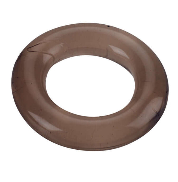 Black Spartacus Relaxed Fit Elastomer Cock Ring, donut-shaped, durable, latex-free, stretchy for comfort and enhanced pleasure.