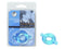Spartacus Elastomer Cock Ring Blue in packaging and displayed, stretchy and latex-free for enhanced pleasure and comfort.