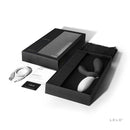 LELO Loki Wave Prostate Massager Obsidian Black packaging and accessories displayed elegantly.