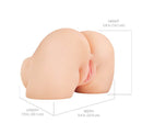 PDX Elite Shake That Ass Vibrating Mega Masturbator dimensions and design details.
