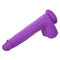Rechargeable Gyrating & Thrusting Silicone Studs from CalExotics, intense pleasure vibrator, purple color, realistic design.