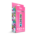Buzzed Stoner Chick Bullet Vibrator packaging with vibrant cannabis-inspired design and compact shape.