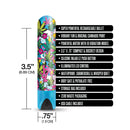 Buzzed Stoner Chick Bullet Vibrator with vibrant cannabis design and features listed including rechargeable and waterproof.