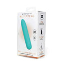 Me You Us Signature The Classic Bullet Vibrator Teal packaging featuring a sleek, rechargeable design with adjustable vibrations.