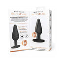 Me You Us Signature The Vibrating Plug Black package showcasing design features and specifications for users.