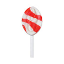 Horny Christmas X-mas Coochie Pop Novelty Lollipop with red and white swirls on a stick.
