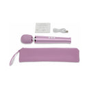 Le Wand Dive Submersible Vibrating Massager Lavender with USB charger and protective pouch.