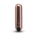 Le Wand Essentials Mini Rose Gold Bullet Vibrator in sleek rose gold finish, designed for targeted clitoral stimulation.