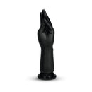 B-vibe Essentials Silicone Hand Fisting Dildo Black offers a unique hand design for exploring fullness and control.