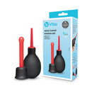 b-Vibe Essentials Mini Travel Enema Set 30 ml with squeezable bulb and two nozzles for easy hygiene on the go.