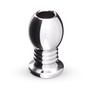 b-Vibe Essentials 2.75 Inch Aluminum Hollow Tunnel Butt Plug with sleek metal finish and open-center design.