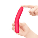 Together Mini Vibes Slim 5.5 Inch Ladyfinger Vibrator being held, showcasing its sleek design.