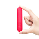 Together Mini Vibes Teaser 4 Inch Bullet Vibrator held in hand for easy use and targeted pleasure.