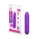 Together Mini Vibes Tip 4 Inch Pointy Bullet Vibrator in packaging, featuring sleek design and waterproof features.
