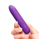 Together Mini Vibes Tip 4 Inch Pointy Bullet Vibrator held in hand, showcasing its compact design and pointed tip.