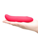 Together Mini Vibes Silhouette 5 Inch G-Spot Vibrator held in a hand for size comparison.