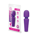 Together Glow On The Go Mini Wand Vibrator Purple in packaging, compact and travel-friendly design.