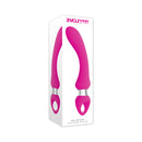 Evolved Kiss The Ring Silicone G-Spot Vibrator Pink packaging featuring a curved design for G-spot stimulation.