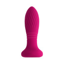 Evolved Party Plug Silicone Rechargeable Burgundy in pink color with textured design for enhanced pleasure.