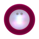 Evolved Party Plug Silicone Rechargeable Burgundy light-up base with control buttons for vibrant sensations.